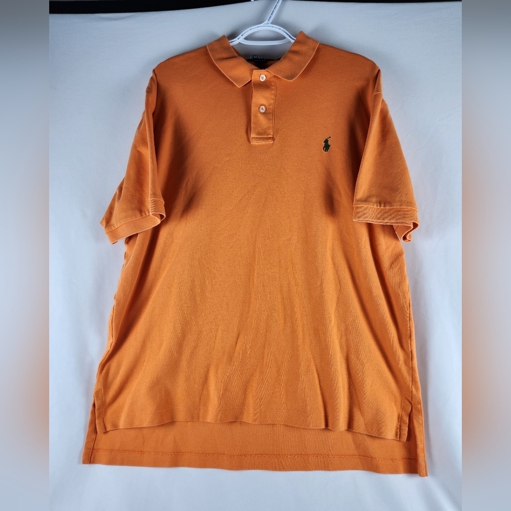 Polo Ralph Lauren Polo Men's Orange Short Sleeve Shirt Embroidered Logo Size XL